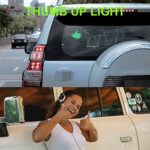 Car Thank You Light Sign for New Student Drivers , Thumb Up Light for Car Truck,Say Thank You to Drivers, Back Window Light Sign for Road Rage, Cool Car Truck Accessories Gadgets (Not Include Battery)