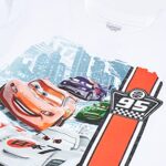 Cars Little Boys’ Toddler Race Toddler T-Shirt, White, 4T