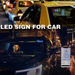 Mini LED Car Sign, 7”x3” LED Sign for Car, Flexible Custom Text Pattern Animation Scrolling Panel, APP Control Display Light Signs for Cars Taxi Store Indoor/Outdoor Festival Birthday Party Bar …