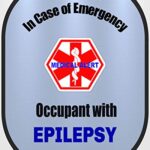 Epilepsy Medical Alert Safety Window Decal Set of 2