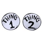 Dr. Seuss Thing 1 & Thing 2 Large 2 Piece Iron On Patch Set Standard