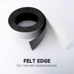 FOSHIO Micro Fiber Felt for Squeegee Edge Wrapping 2 Meters Length – Black Felt to Cover The Edges of Hard Card Squeegees