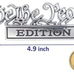 2 Pack We The People Edition Emblem 3D Fender Badge Decal Car Truck Replacement for Universal Vehicle, Car, Truck, SUV Chrome Black