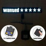 Windshield Electric LED Wanted Car Window Sticker Auto Moto Safety Sign Decals Decoration Fashion LED Lights for Vehicle Sticker