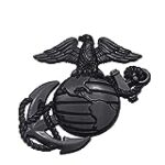 1Pc US Marine Corps Car Auto Emblem Motorcycle Iron Badge Hawk Sticker Military Anchor (Black)