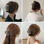 4pcs Checkered Hair Claw Clips, BetterJonny Square Checker Barrettes Cute Non Slip Hair Jaw Clips Hair Accessories for Girls and Women Thick Thin Hair