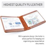 CANOPUS Car Registration and Insurance Holder, Magnetic Closure, Embossed Card Document Holder, Vehicle Glove Box Organizer, Wallet for Auto, SUV, Motorcycle, Truck, Waterproof, Car Model
