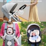 PLIGREAT 2 Pack No Touching Baby Sign, No Touching Baby Stroller Car Seat Carrier Tag with Hanging Straps and Clip, No Kissing Baby Sign for Preemie Newborn, Flowers