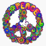 Flower Power Retro Hippie Peace Symbol Vinyl Waterproof Sticker Decal Car Laptop Wall Window Bumper Sticker 5″