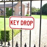 Key Drop Sign, 6×12 Inches, Rust Free .040 Aluminum, Fade Resistant, Made in USA by Sigo Signs