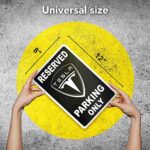 Tesla Parking Only Sign – 8×12 Aluminum Tesla Gifts with Protective Transparent Shipping Film – Gifts for Tesla Owners – Tesla Garage Sign