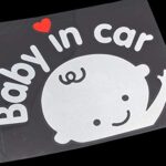Baby in Car Waving Sticker Baby on Board Sign for Car,Kids in car Decal Sticker Safety Sign Cute Car Decal Vinyl Car Sticker (2pack-Baby in car Waving(Boy))
