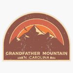 BZ Trading Grandfather Mountain North Carolina Mountain Design Vinyl Decal Wall Laptop Bumper Sticker 5in(RDB-USA-STICKERS-3107)