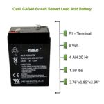 Casil CA640 6v 4ah Battery for Deer Feeder exit Sign Battery 6v Emergency Light Battery pegperego 6v Battery Power Wheels 6v Battery Deer Feeder Battery 6v