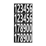 5 Sheets 3 inch Self Adhesive Vinyl Numbers Kit, digital label for Mailbox, Signs, Window, Door, Cars, Trucks, Home, Business, Address Number (White Number)
