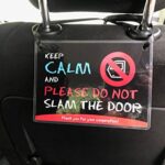 AS PRO (Set of 2) Keep Calm and Plesae Do Not Slam The Door Headrest Display Signs