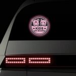 Baby on Board Sticker for Cars, Nouiroy 2PCS Kids on Board Super Strong Reflective Two Babies in Car Decals and Stickers Cute Baby Car Window Bumper Safety Warning Sign Auto Vinyl Sticker, Pink