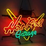 Neon Signs Hot Rod Garage Neon Light Real Glass Art Wall For Beer Bar Pub Home Garage Deor Handmade Recreation Room Game Light