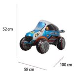 Self standing 4D Vehicles Race Car Balloons Motorcycle Foil Balloon Baby Boys Racing Theme Birthday Shower Party Supplies Globos (3D Racing Car Blue)