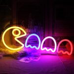 Ghost Neon Signs Specter LED Lights Sign Gamer Room Retro Arcade Decor,Neon Signs for Wall Decor , 16.7”x5.9” with USB/Switch Ghost Neon Kids Lights Hang up for Gaming Zone Man Cave Birthday Christmas Gift?Game Room Decor,Aesthetic Room Decor