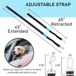 Dog Seat Belt Pet Dog Cat Car Seatbelt Safety – Adjustable Harness Safety Belts Pet Leash – Heavy Duty Nylon – Universal Fit (2 Pack Elastic Leash) (2 Pack Elastic seat BLT Leash)