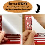 Pet Inside Sticker Pet Alert Sticker – Save My pet in Case of Emergency,Succor can See Alert on The Window,Door,or House to Rescue Your Pets Inside-4 Pack with Wallet Card & Key Tag