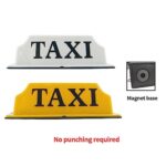 Surakey Taxi Sign Cab Lights Magnetic Car Roof Top Sign Indicator Lights Lamp Topper Car LED Light 12V Car Top Light waterproof & Cigarette Lighter Power Cords No Punching Required (White)