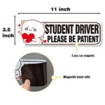Student Driver Please Be Patient Magnet Decal Safety Signs for New Driver Magnet for Car for Girl?Student Driver Magnet for Car?Student Driver Signs for Car