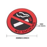 TOMALL 4 Pcs No Smoking Silicone Sign Stickers for Car Self Adhesive Car Window Caution Sign Decal for Taxis Car Window Door Car No Smoking Sticker Decoration