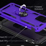 LUMARKE Galaxy A71 5G Case,Pass 16ft. Drop Tested Military Grade Cover with Magnetic Ring Kickstand Compatible with Car Mount Holder,Protective Phone Case for Samsung Galaxy A71 5G Purple
