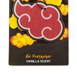 Naruto Akatsuki Red Rain Cloud Symbol Hanging Car Air Freshener | Features A Double-Sided Print of The Menacing Red Cloud Symbol | Vanilla Scented