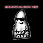 Baby on Board Sticker for Cars (Pack of 02) Baby on Board Reflective Decal Print and Cut Digital Printed, Baby on Board Sign
