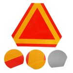 ULTECHNOVO Vehicle Reflective Tailgate Magnet Sticker Magnetic Car Signs Slow Moving Vehicle Safety Sign Industrial Warning Signs Slow Moving Vehicle Flag Car Reflectors Triangle Sign