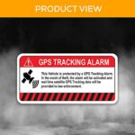 (Pack of 2) Premium GPS Tracking Sticker for car, Bike, Motorcycle Anti-Theft Stickers This Vehicle Protected by Warning Tracker Sticker Decal Self Adhesive Sign 4″ x 2″