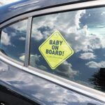 Little Chicks Baby on Board Car Sign Decal – Weather Resistant. Child Safety Awareness Warning Sticker with Suction Cups – Bright Yellow Color – Model CK094