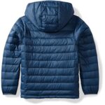 Amazon Essentials Boys’ Lightweight Water-Resistant Packable Hooded Puffer Coat, Navy, X-Small