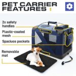 PetProved Collapsible Dog Crate Travel Dog Crate Kennel Medium Collapsible Portable Dog Kennel Medium Size Pop Up Dog Crate Car