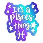 Pisces Zodiac Sign Sticker – 5″ Laptop Sticker – Waterproof Vinyl for Car, Phone, Water Bottle – Pisces Decal