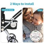 No Touching Newborn Baby Car Set Sign or Stroller Tag, Do Not Touch Baby Sign for Baby Girl, Baby Preemie No Touch Safety Sign with Hanging Straps and Clip (2 Pack Set)