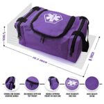 ASA TECHMED First Aid Responder EMS Emergency Medical Trauma Bag EMT, Fire Fighter, Police Officer, Paramedics, Nurse, Purple