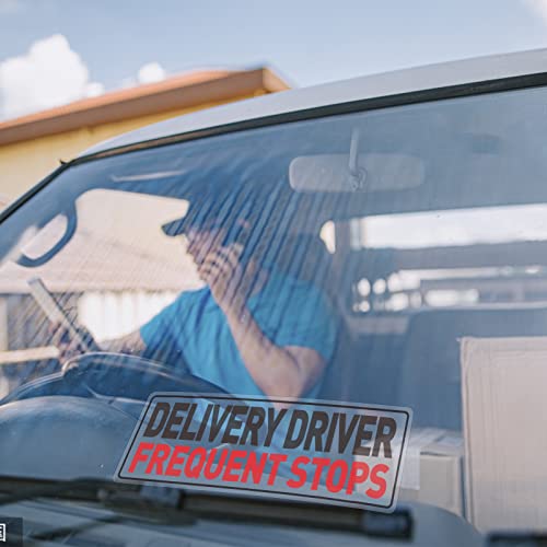 Delivery Driver Sticker Sign Vinyl 12 x 4 Inch SelfAdhesive Frequent