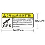 GPS Tracking Sticker for Cars, Self Adhesive Track Stickers, PVC Car Tracker Warning Stickers, GPS Tracker Sticker for Motorcycle Car Bike Truck Trailer Vehicle Safety Bumper (6 Pcs)