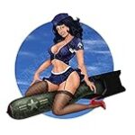 Bombshell Babe Pin up Pinup Girl Style 2-5″ x 4.4″ Vinyl Sticker Decal Cars Trucks Vans Walls Laptop