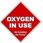 No Smoking Oxygen In Use Static cling – 5 PACK