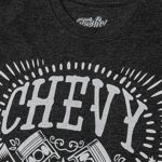 Tee Luv Chevy Shirt All American Muscle – Chevrolet Graphic Tee Shirt (Charcoal Heather) (XL)