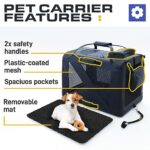 PetProved Collapsible Dog Crate Travel Dog Crate Portable Dog Kennel Pop Up Dog Crate for Large Dogs Large Car Folding Dog Crate Travel Kennel