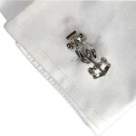 Paul Wright Formula One Cufflinks, in 925 Silver, a Perfectly Sculpted F1 Racing Car, Length 26mm