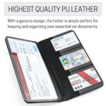 CANOPUS Car Registration and Insurance Holder, Car Document Holder, Vehicle Glove Box Organizer, Wallet for Auto, Motorcycle, Truck, 1 Holder with 2 Sets of EZ Pass Strips, Car