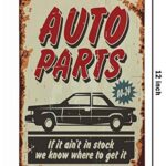 AOYEGO Auto Parts Tin Sign,Car With Letter If It Ain’T In Stock We Know Where to Get It Vintage Metal Tin Signs for Cafes Bars Pubs Shop Wall Decorative Funny Retro Signs for Men Women 8×12 Inch