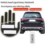New Car Finger Light with Remote, Give The Bird & Love & Wave to Drivers – Ideal Gifted Car Stuff, Funny Road Rage Signs Middle Finger Gesture Led Light, Car Truck Accessories for Men Women